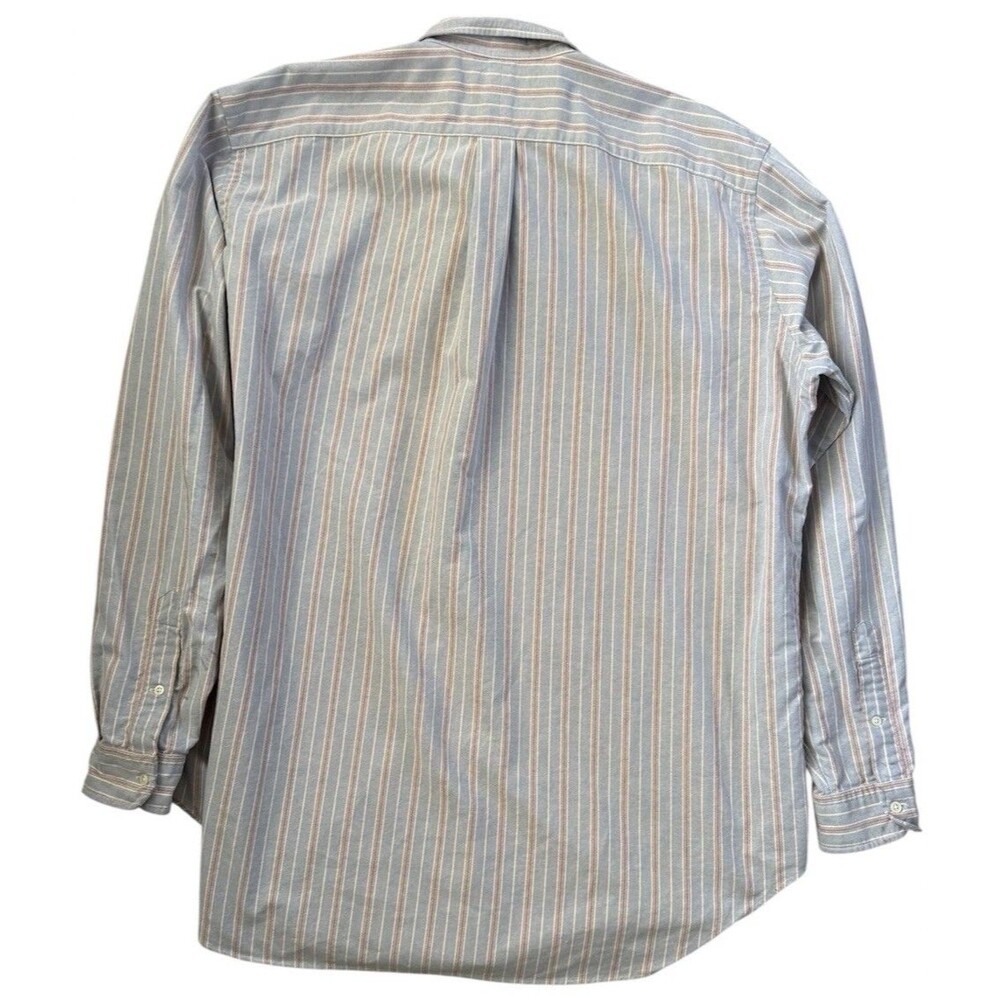 Ralph Lauren Classic Fit Blue Striped Button-Down Shirt Men's Size 2XLT Tall - Picture 5 of 6